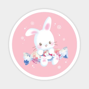 White Rabbit Milky Candy Magnet